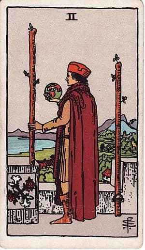 Dvojka holí — tarot karta
