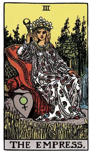 Císařovna — tarot karta Rider-Waite-Smith (The Empress)