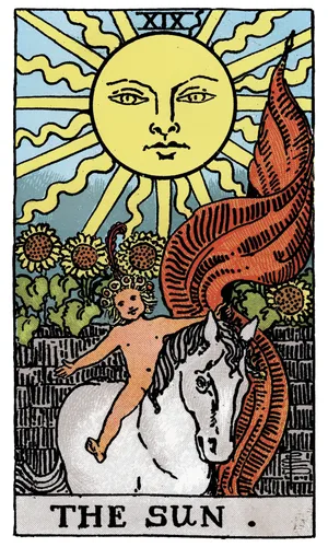 Słońce — karta tarota Rider-Waite-Smith