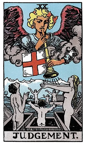 Sąd — karta tarota Rider-Waite-Smith
