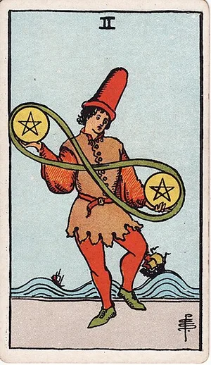 Pentakli — karta tarota Rider-Waite-Smith