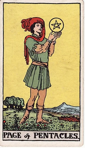 Pentakli — karta tarota Rider-Waite-Smith