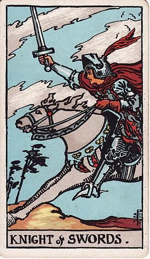 Mieczy — karta tarota Rider-Waite-Smith